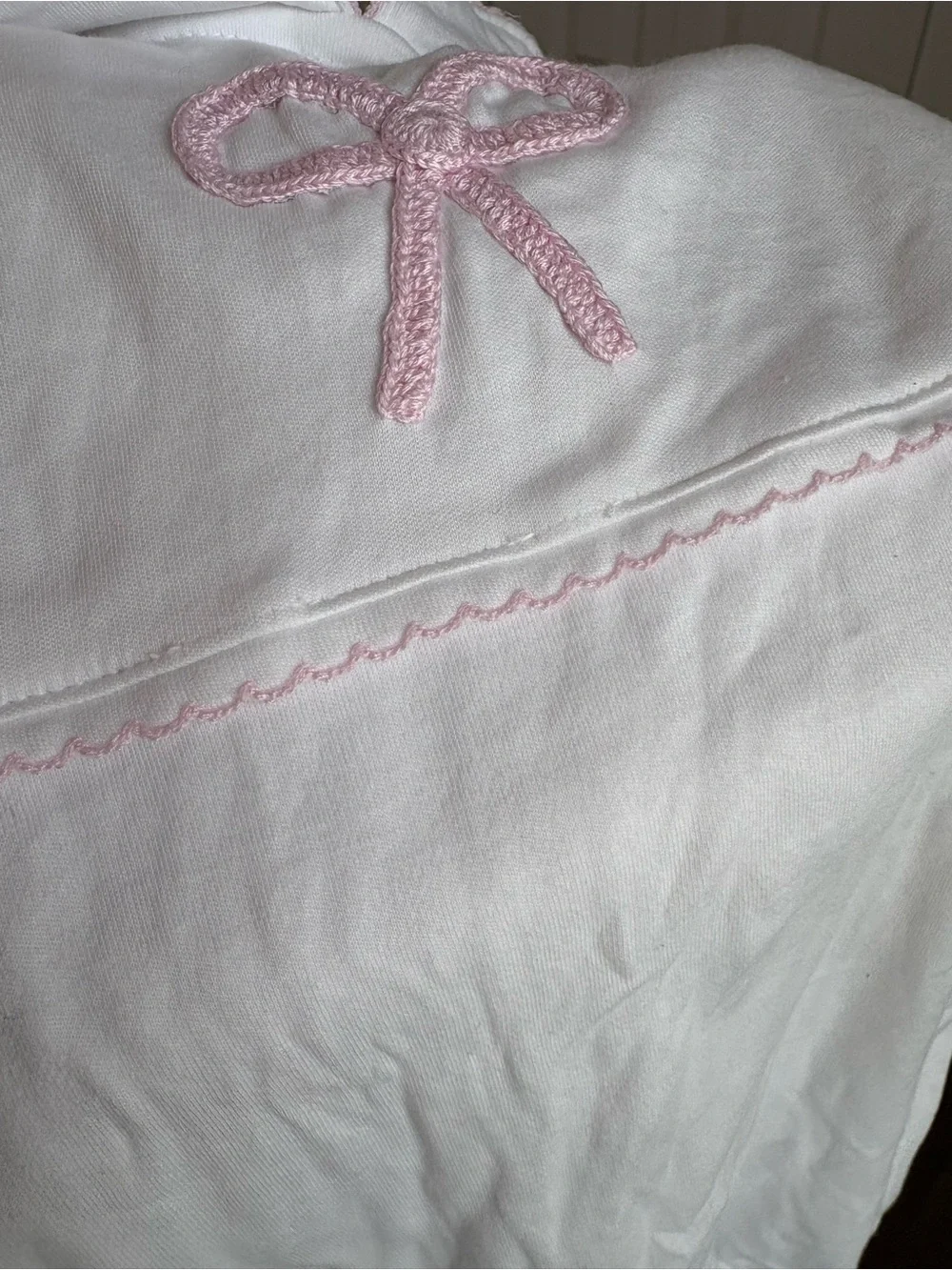 Little English 3M White Pink Bow Pima Cotton Romper